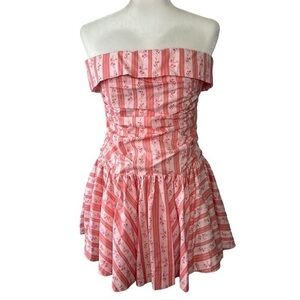 Floral Strapless Mini Dress